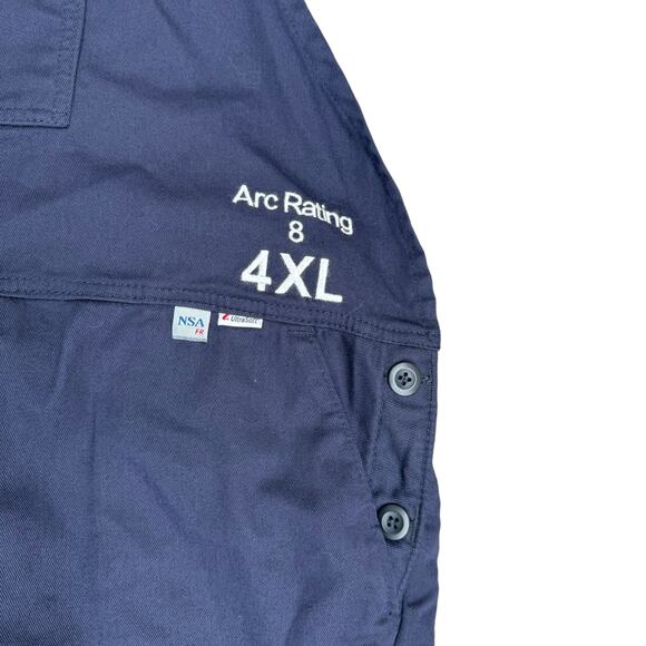 National Safety Apparel Bib Overalls Flash Flame Resistant Arc 8 Cal Men's 4XL - Picture 4 of 13